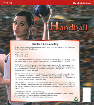 Handball-Lotterie Lose