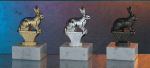 Metallfigur Kaninchen in 3 verschiedenen Farben